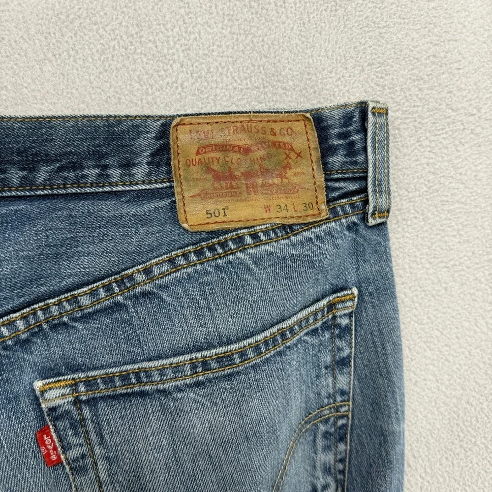 Vintage Levis Jeans men's Fits 34x30 Fit 35x27 Blue Dark Wash Whisker 501xx y2k